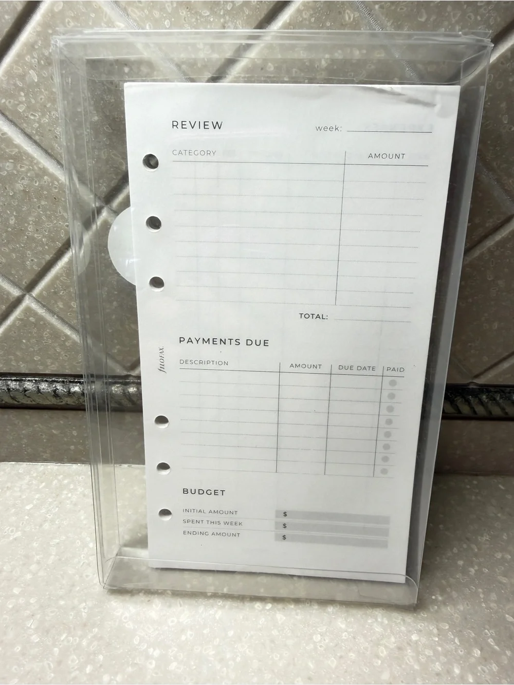 Filofax Personal Refills.